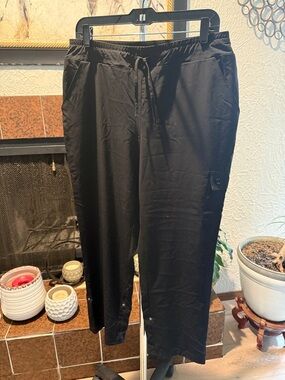 Chico's Black Cargo Drawstring Pants
